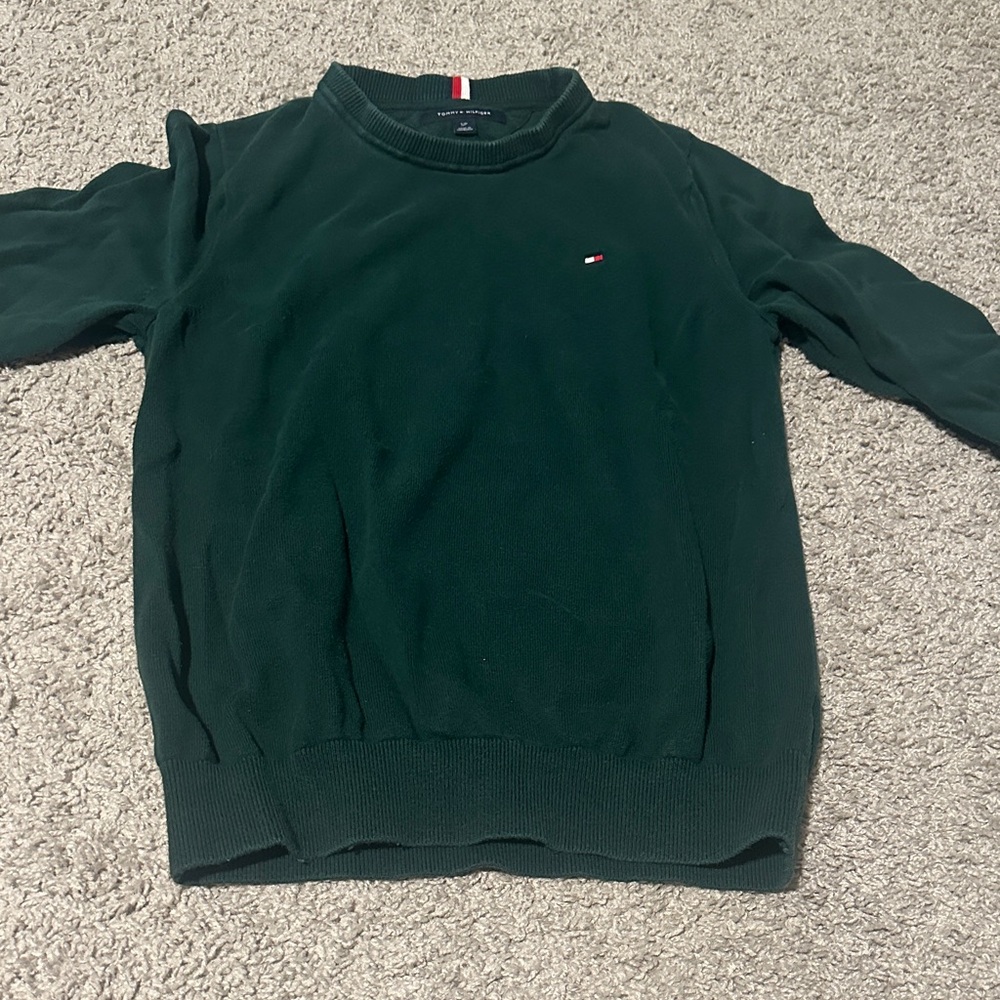 Tommy Hilfiger Men's Dark Green Crewneck Sweater